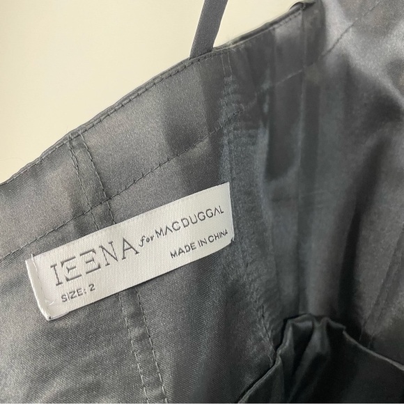 Mac Duggal 11650 Womens 2 Midi Dress Sequin Fringe Spaghetti Strap Black Silver - Picture 7 of 9